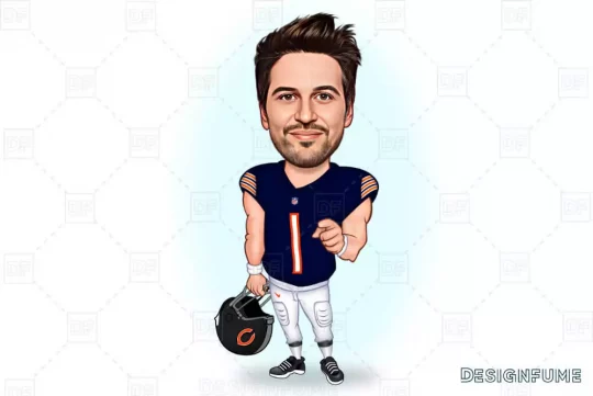 NFL Football Caricature