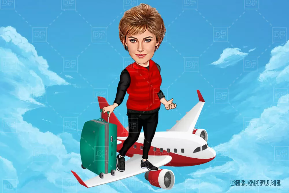 Travel Vacation caricature