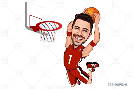 basketball caricature