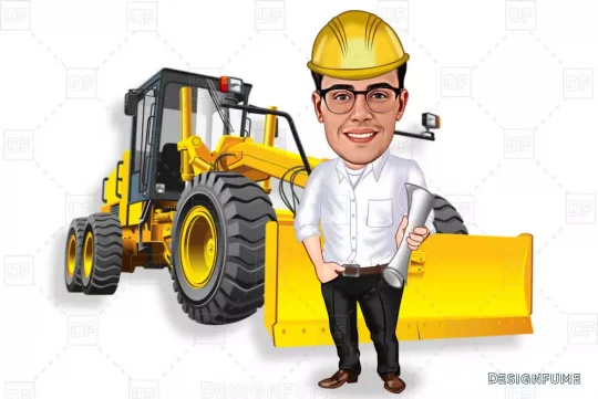 construction caricature